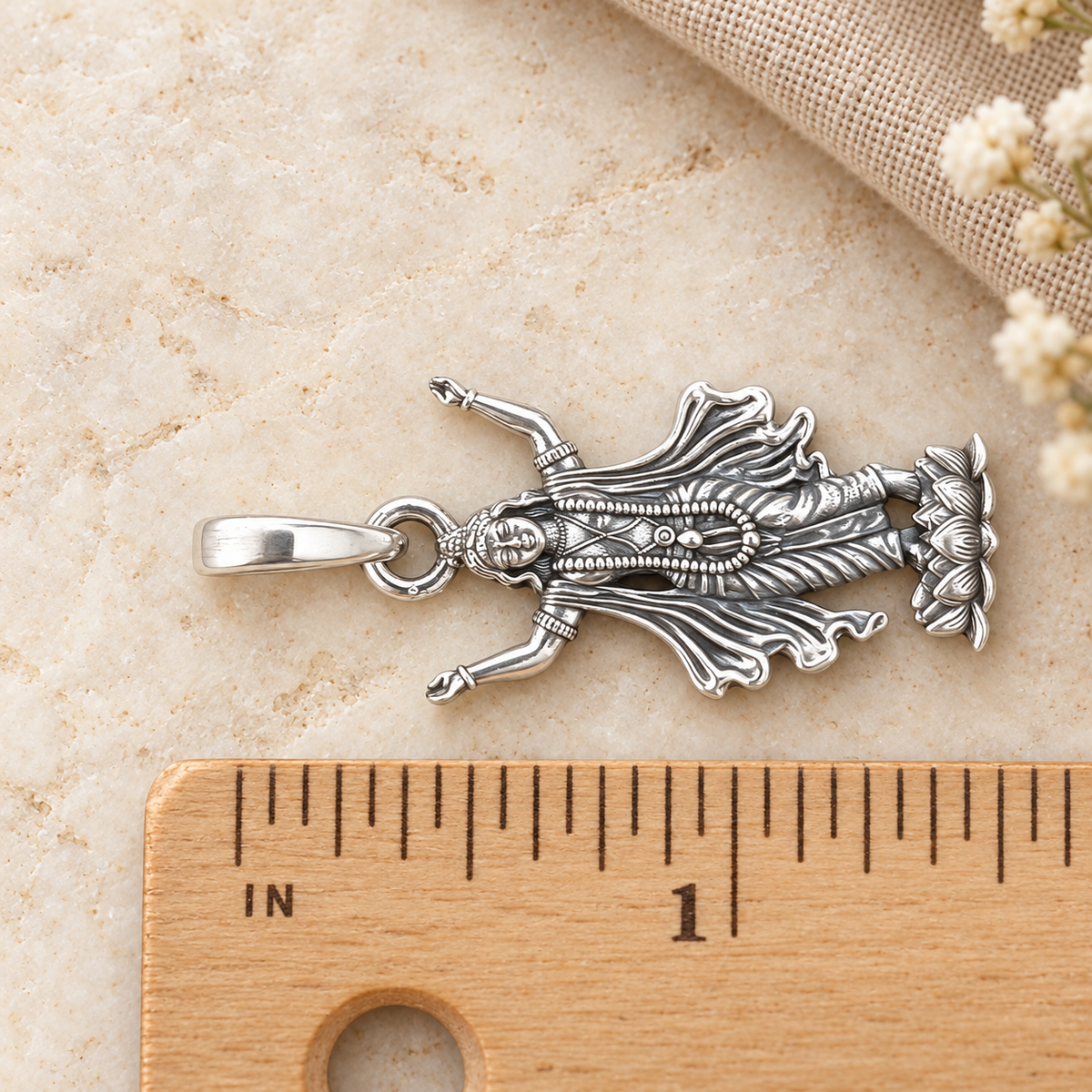 925 Sterling Silver Lord Caitanya Pendant
