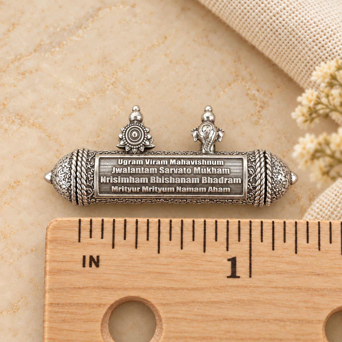925 Sterling Silver Narasimha Mantra Kavach