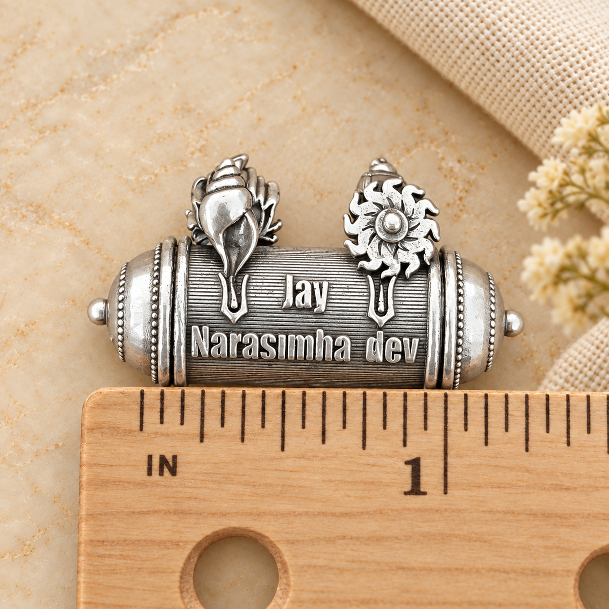 925 Sterling Silver Jay Narasimha Dev Kavach  – Two Sizes