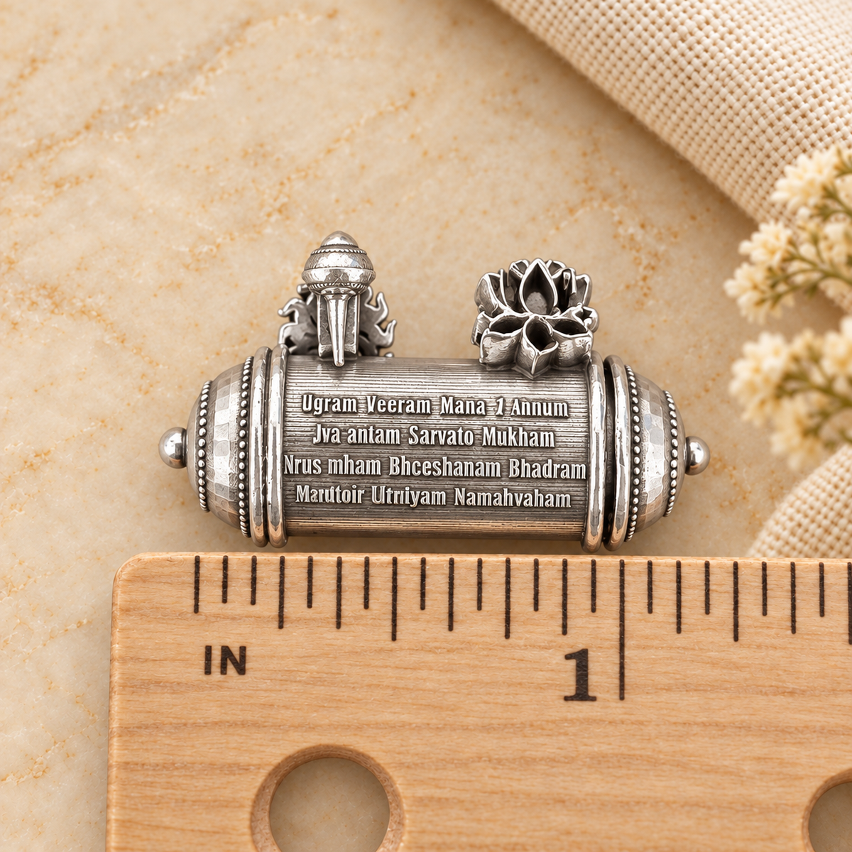 925 Sterling Silver Jay Narasimha Dev Kavach  – Two Sizes