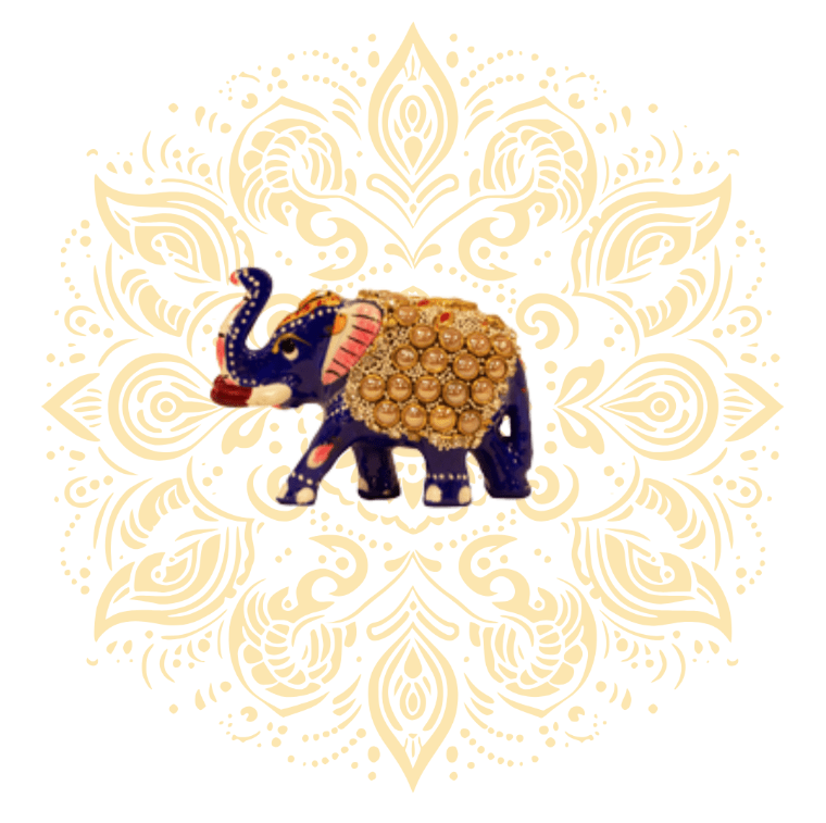 Metal Elephant w/ Gems - Matchless Gifts
