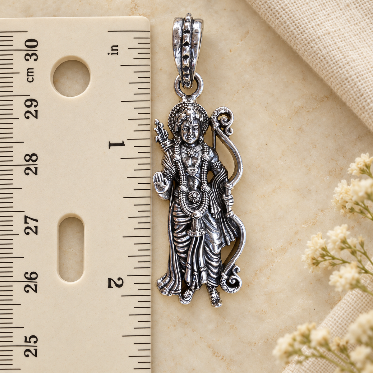 925 Sterling Silver Lord Rama Pendant