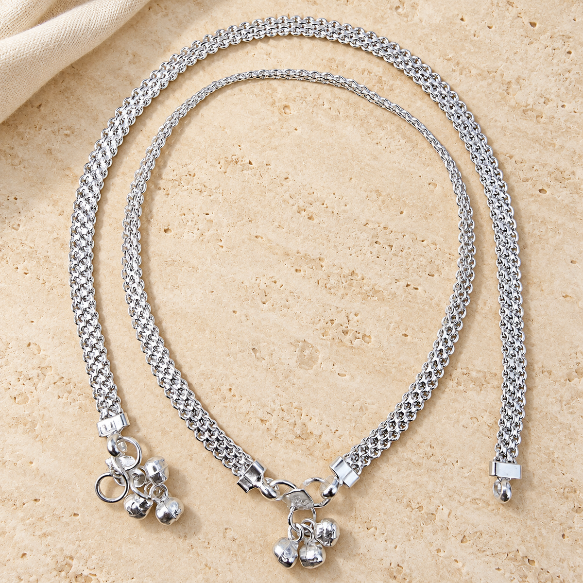 925 Sterling Silver 925 Sterling Silver Anklet | Traditional Indian Jewelry 10.5"