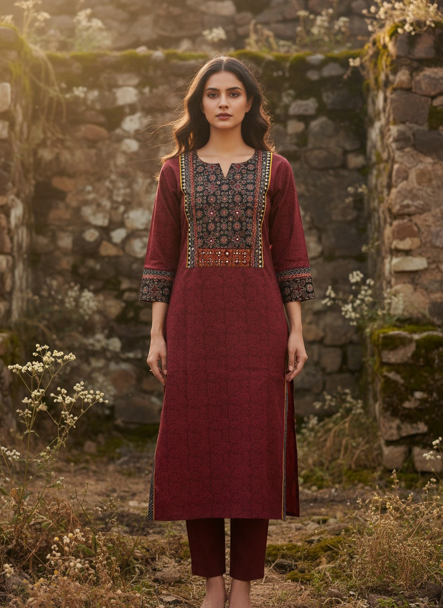 Cotton Kurti Long - Matchless Gifts