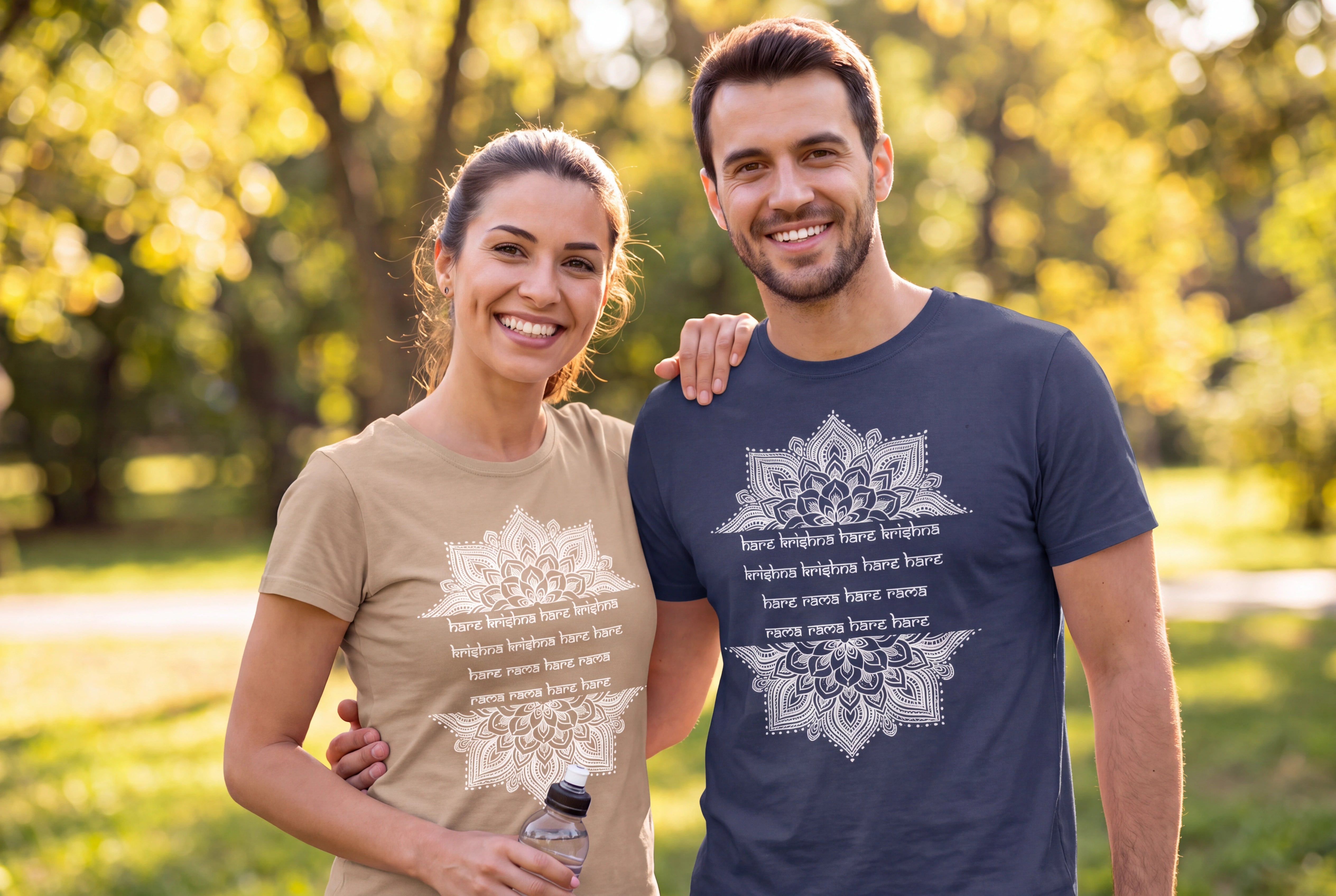 Unisex Hare Krishna Maha-Mantra Short Sleeve Cotton T-Shirt
