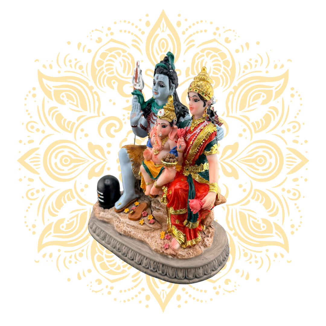Polyresin Shiva Family 6"