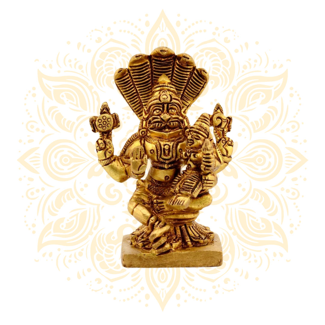 Brass Laxmi Narasimha Murti 3.5" - Matchless Gifts1