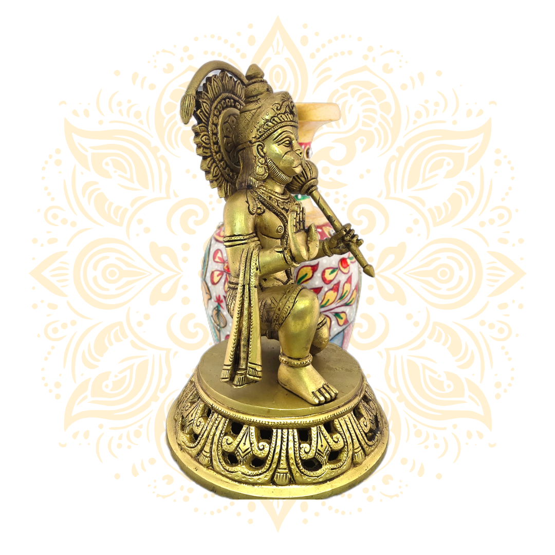 Brass Hanuman 11" Round