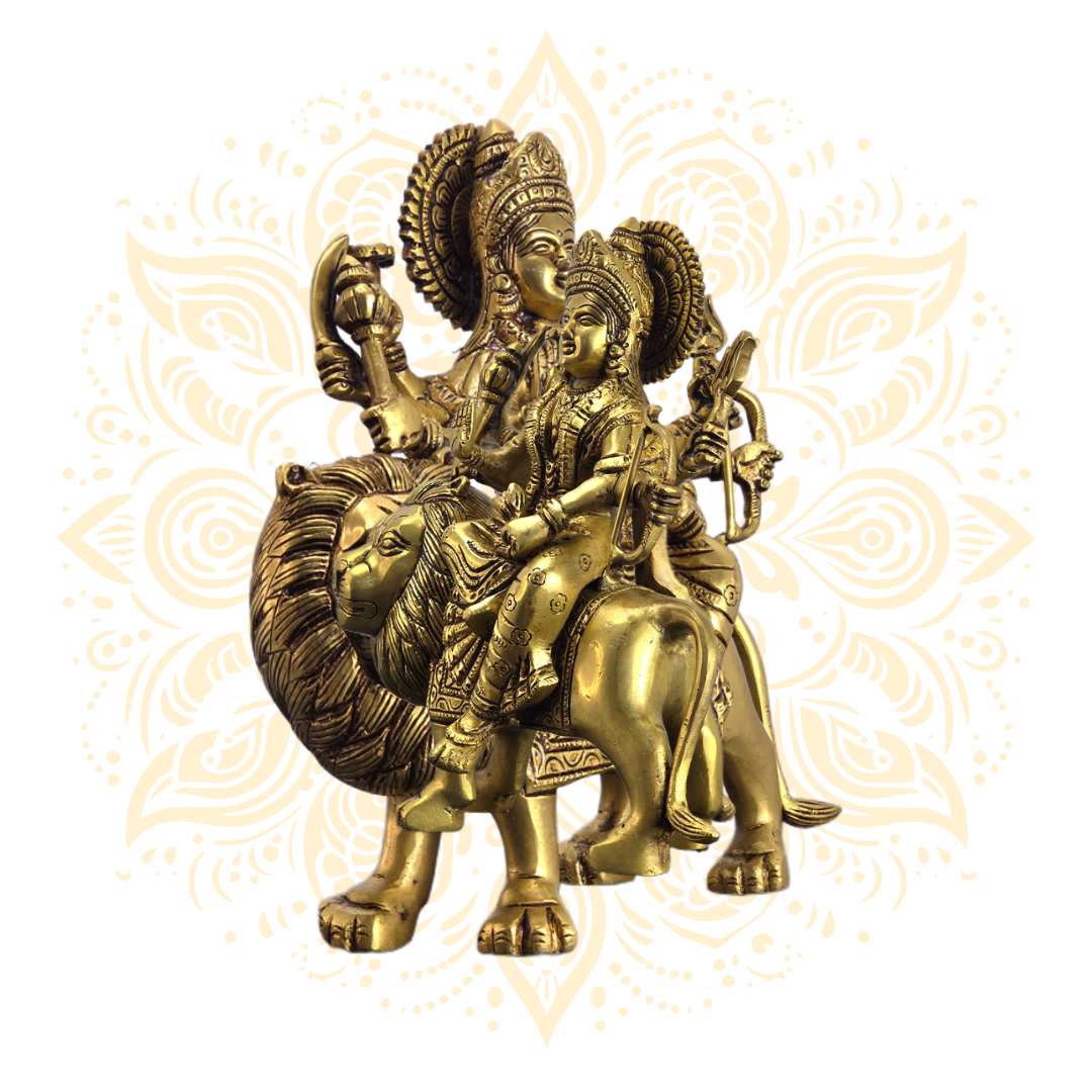 Brass Durga 9"