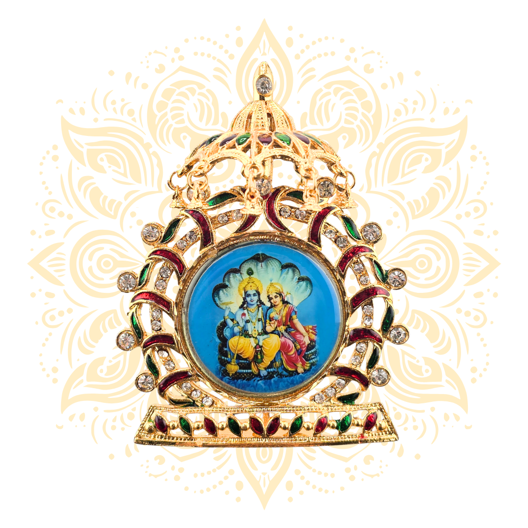 Bhakti Golden Metal  Deity Mini Mandir Stand