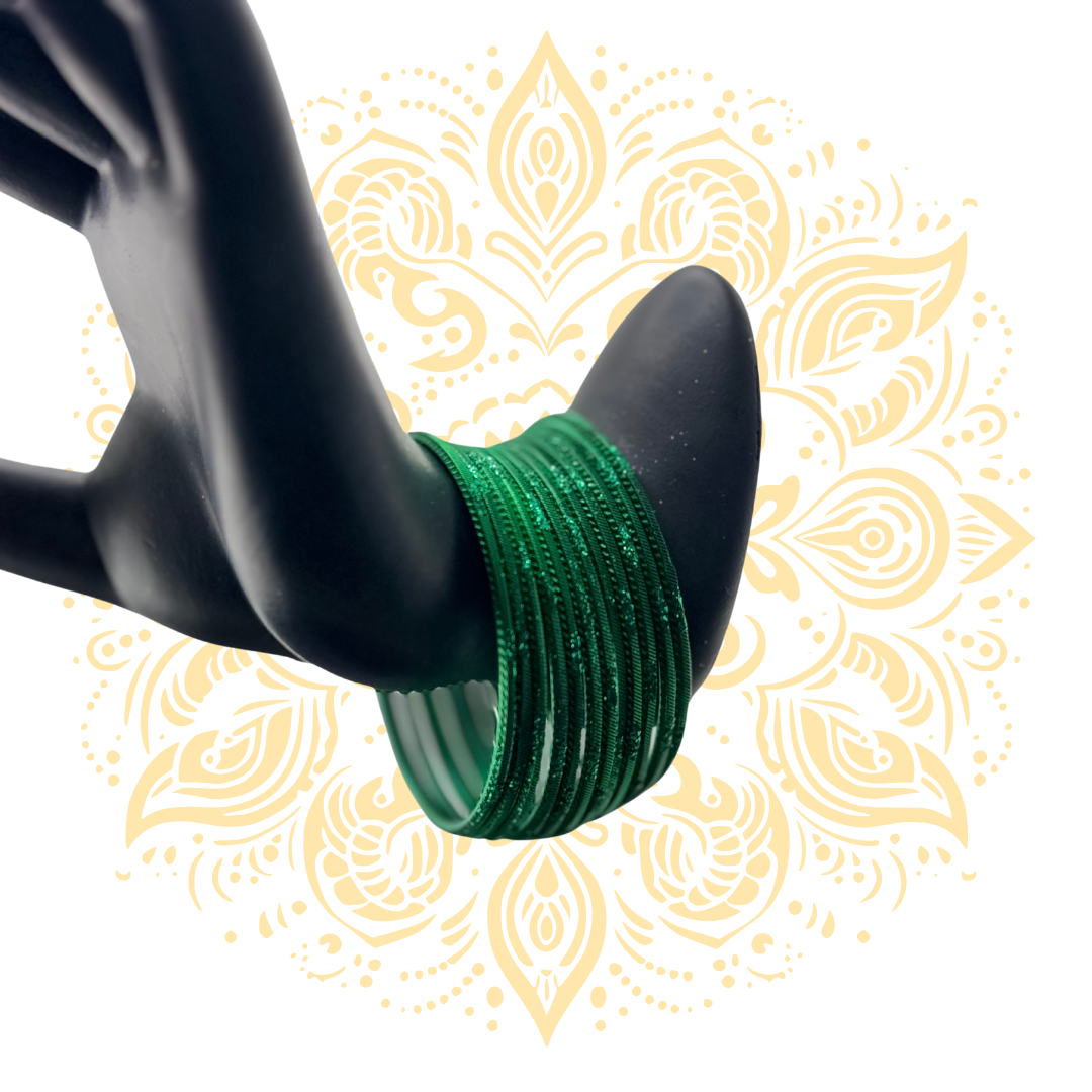 Women's Green Grass Bangles in 3 Sizes - Matchless Gifts