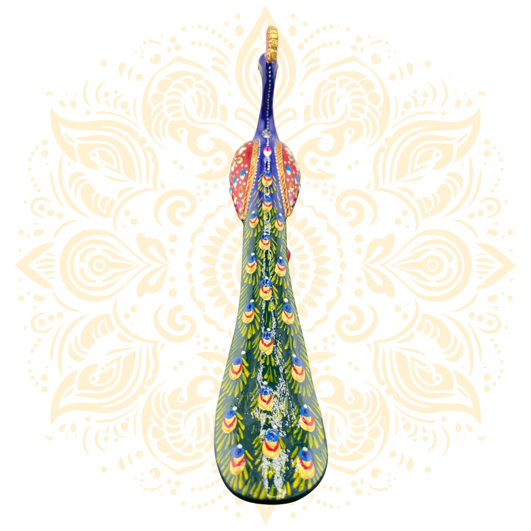 Aluminum Peacock Hand Painted