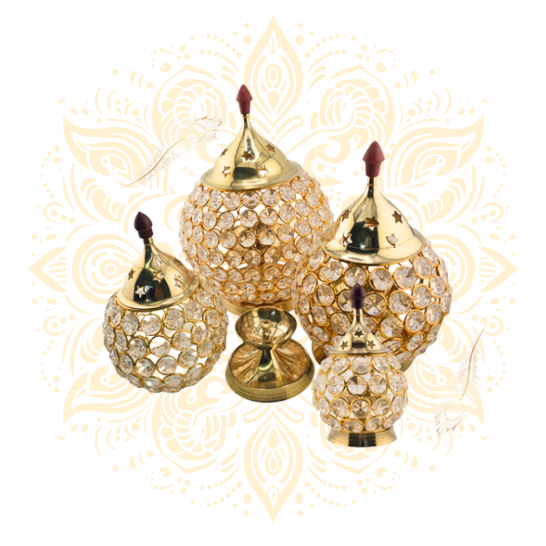 Brass Crystal Lamp