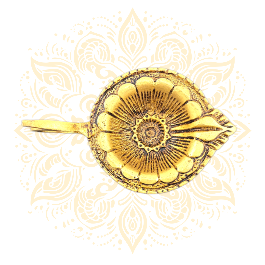 Brass Deepak Flower 3.5"