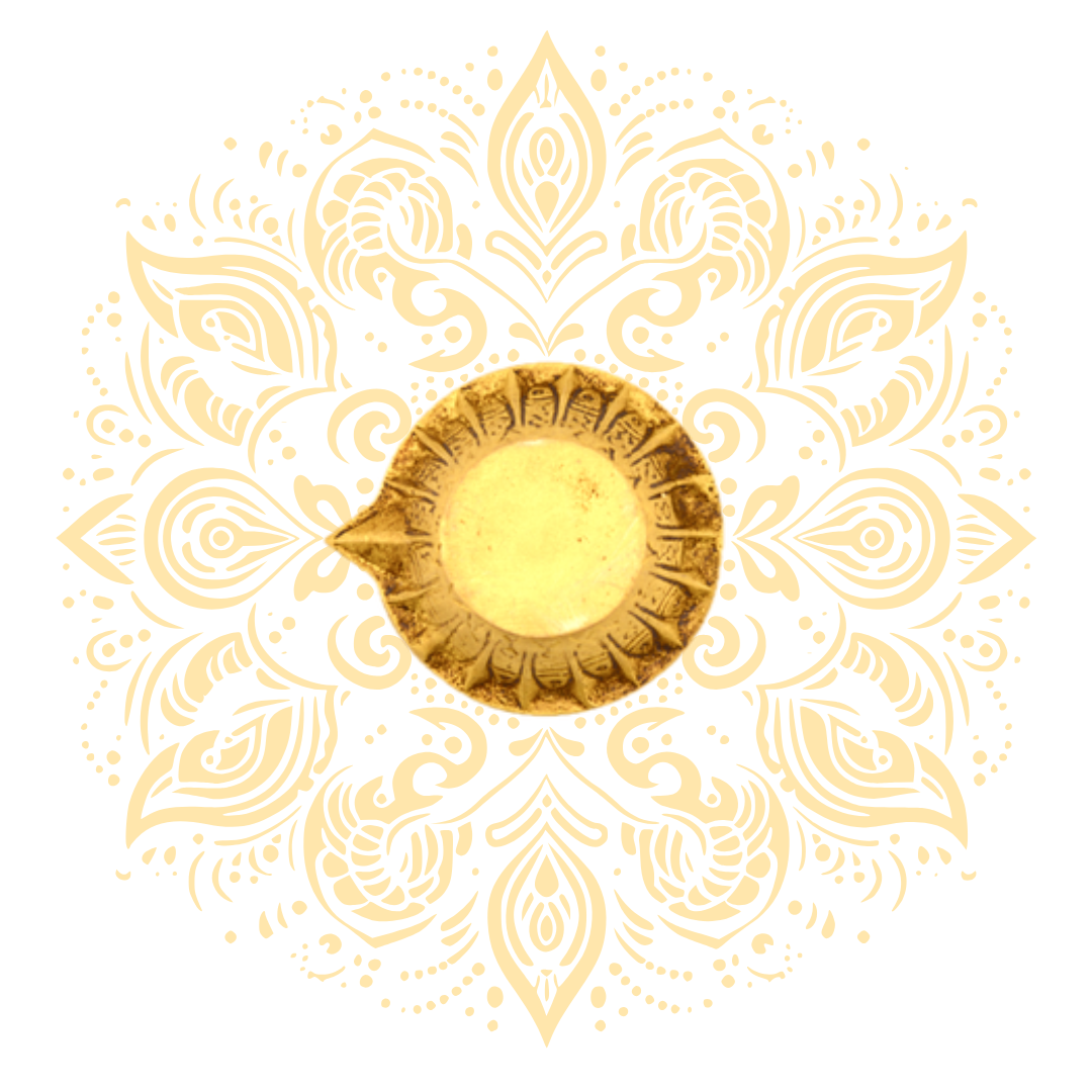 Brass Round Baati Deepak 1" x 2.5" - Matchless Gifts