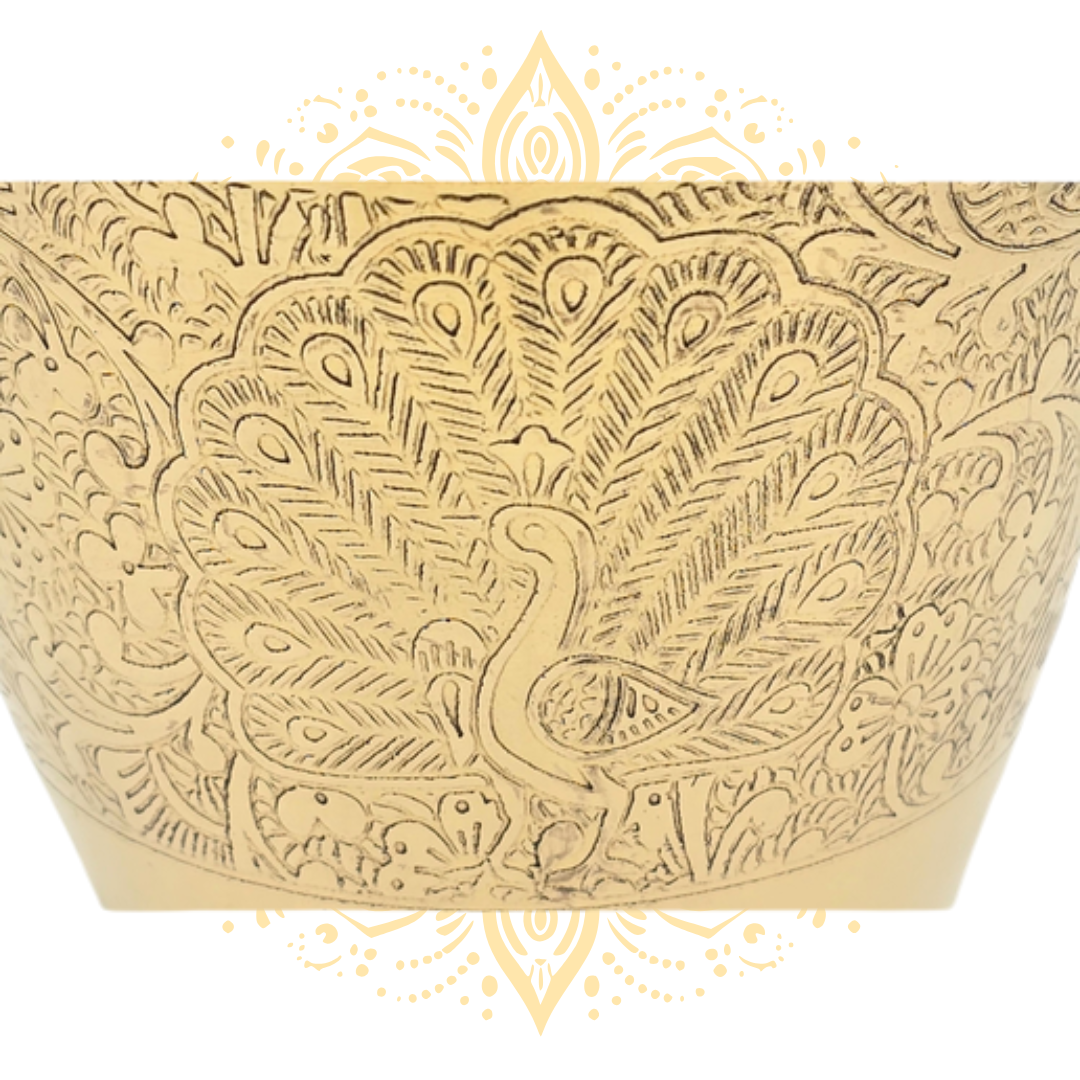 Ambika Engraved Brass Drinking Tumbler 4" - Matchless Gifts3