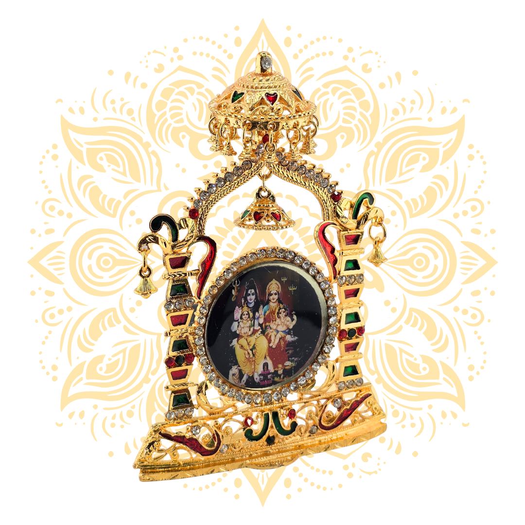 Deity Gold Metal Mini Temple Altar Frame – 5.5" - Matchless Gifts22