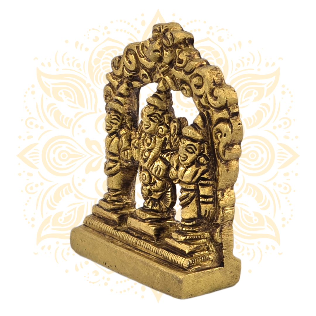 Brass Balaji w/ Frame Murti 2.5" - Matchless Gifts2