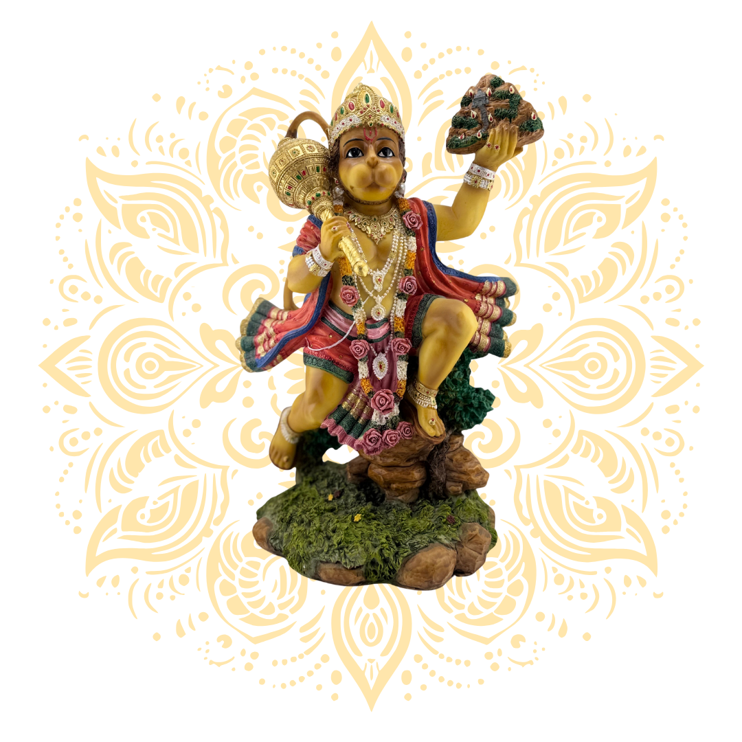 Polyresin Flying Hanuman 14"