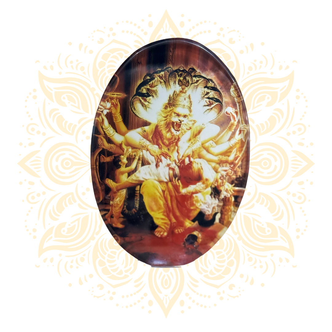 Acrylic Narasimha Oval 3.5" x 5"