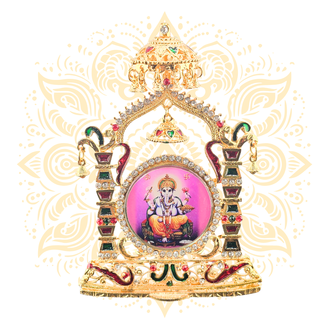 Deity Gold Metal Mini Temple Altar Frame – 5.5" - Matchless Gifts44