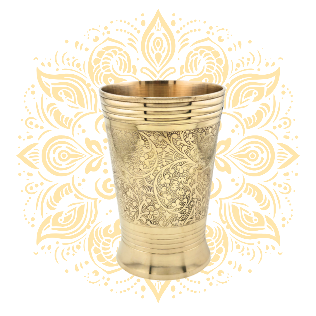 Engraved Brass Cup 4.25"