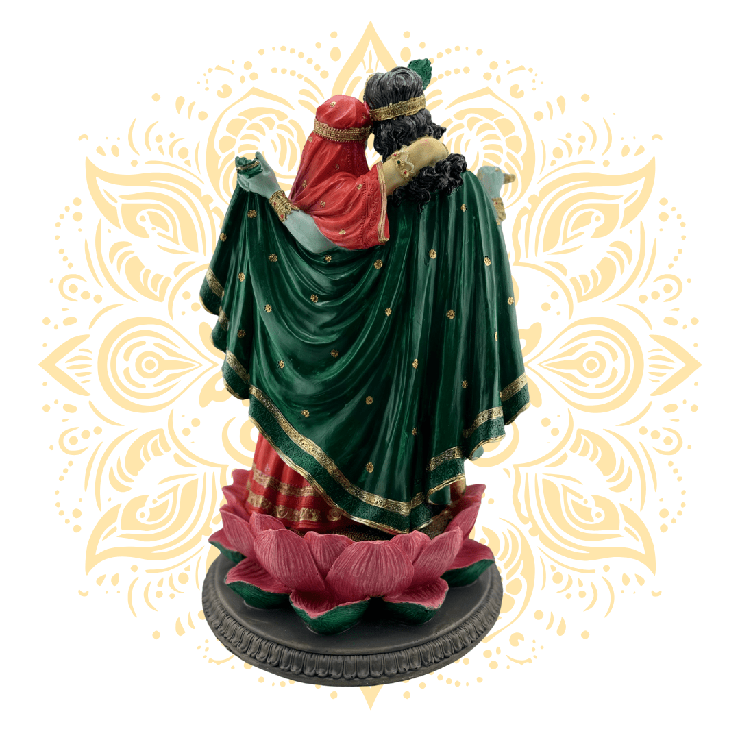 Polyresin Radha Krishna on Lotus - Matchless Gifts