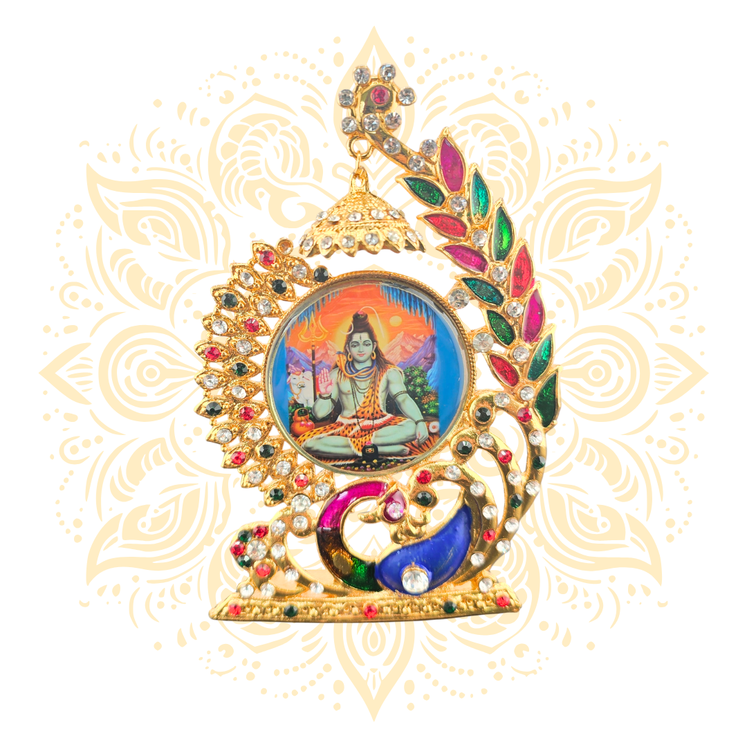 Golden Peacock Mini Mandir Deity Altar 5" - Matchless Gifts9