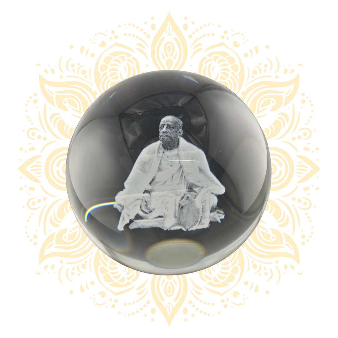 Prabhupada Crystal Ball 5" Wide - Matchless Gifts