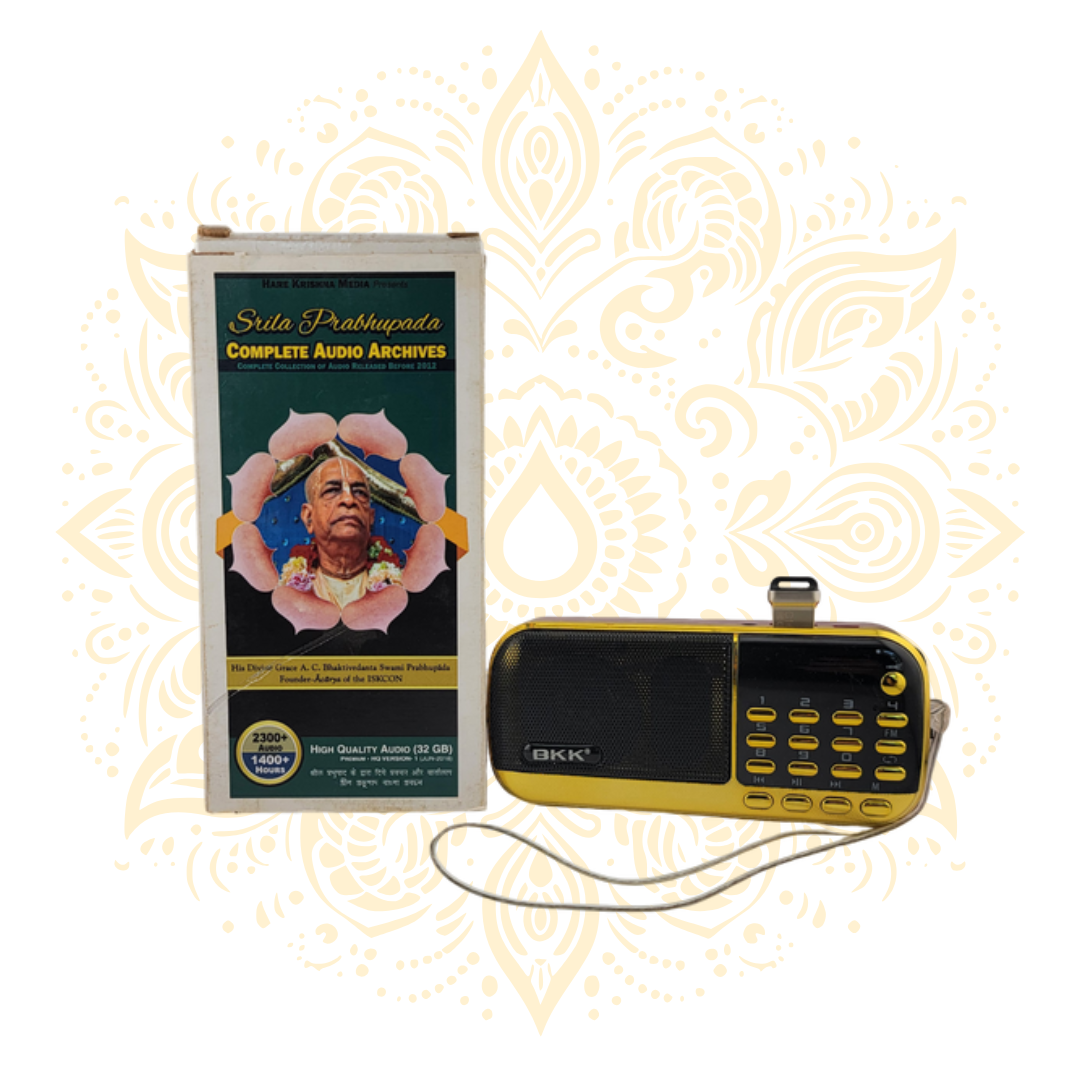 Srila Prabhupada Complete Audio Archives – 1400 Hours on Rechargeable Audio Player - Matchless Gifts1