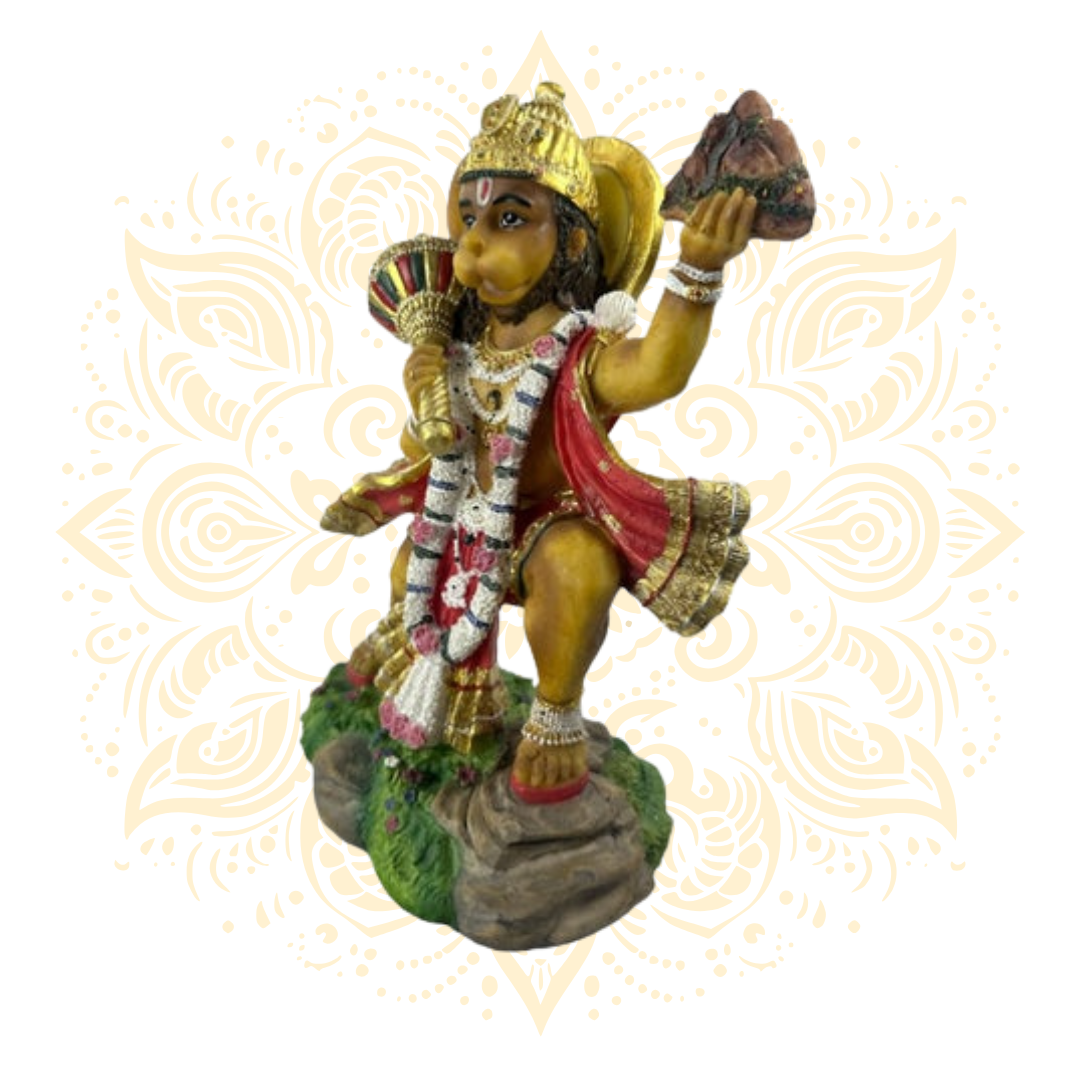 Polyresin Flying Hanuman 9"