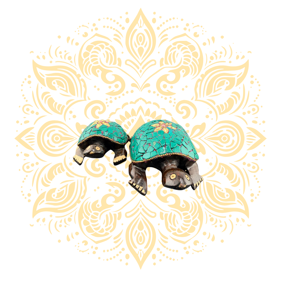 Wooden Stone Work Tortoise