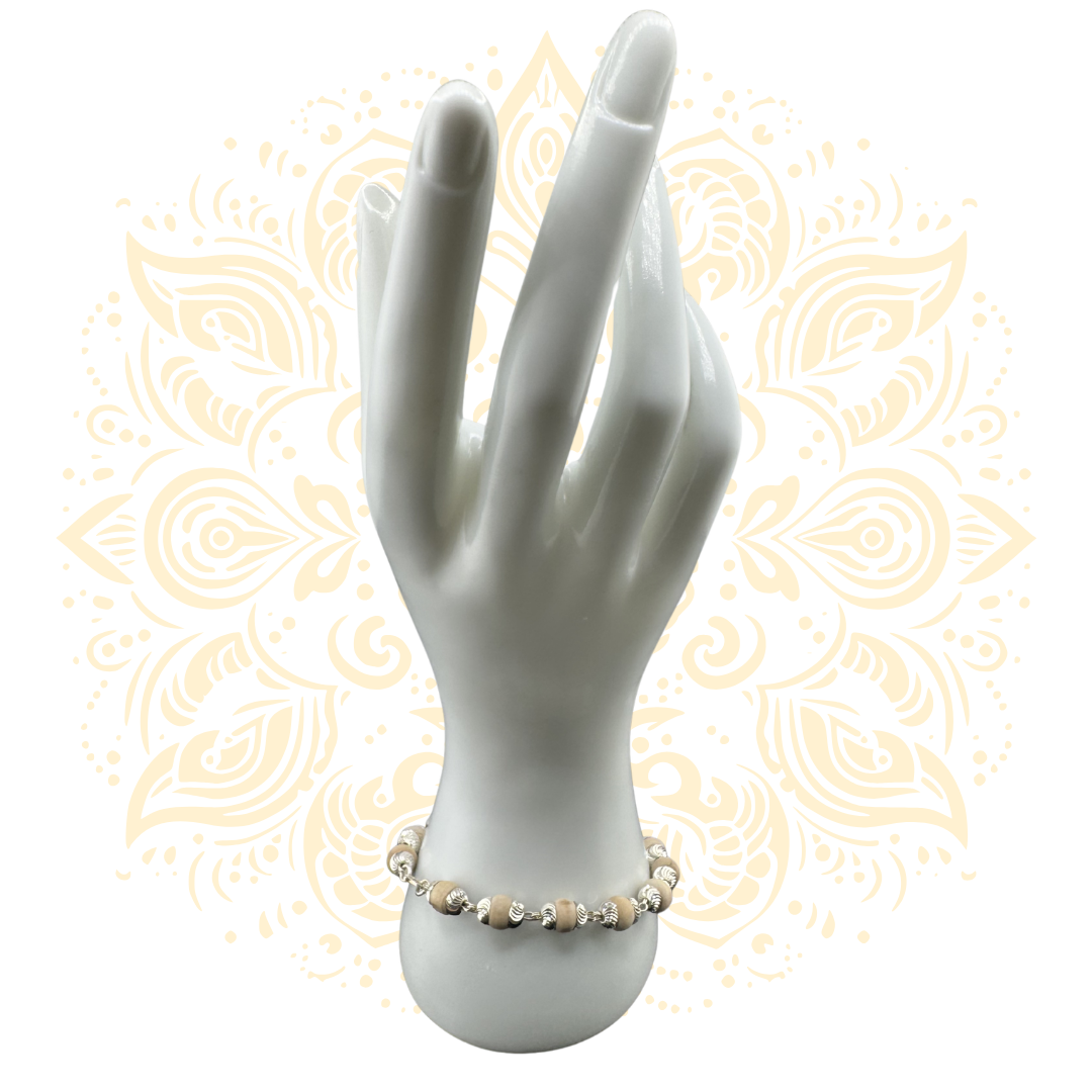 Silver Tulasi Bracelet Devotional Jewelry - Matchless Gifts6