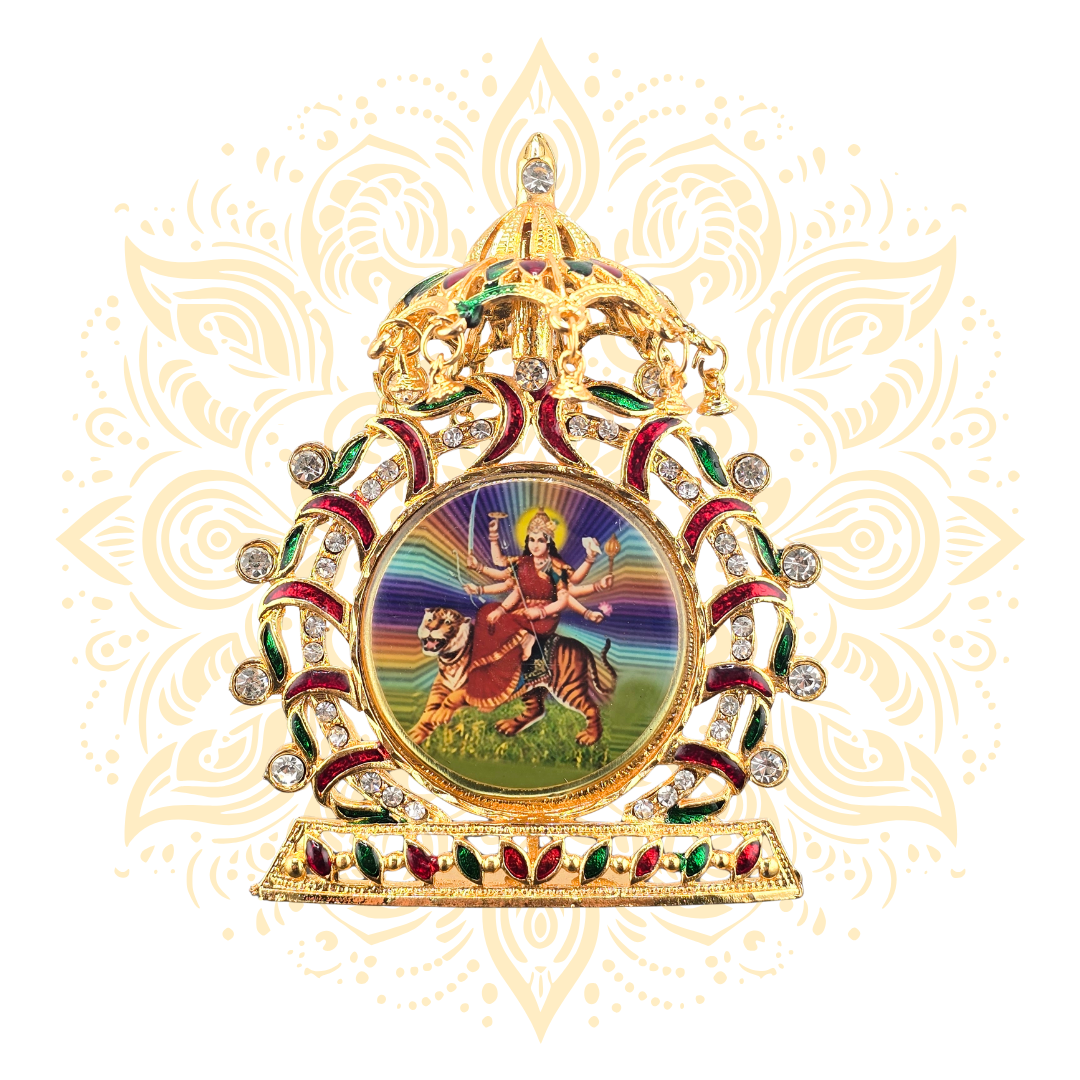 Bhakti Golden Metal  Deity Mini Mandir Stand