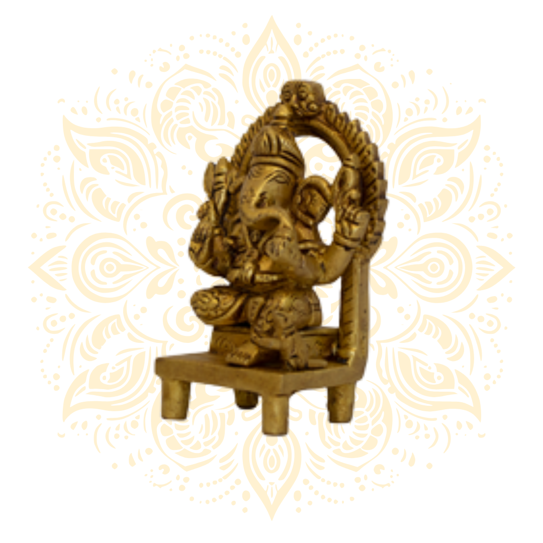 Brass Ganesh 4.25"