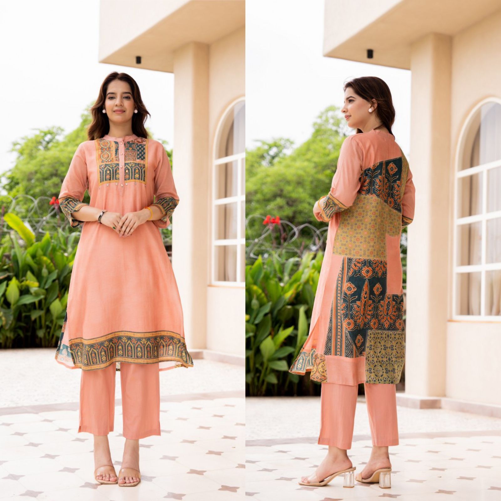 Women's Mul Chanderi Printed Kurti Set - Matchless Gifts
