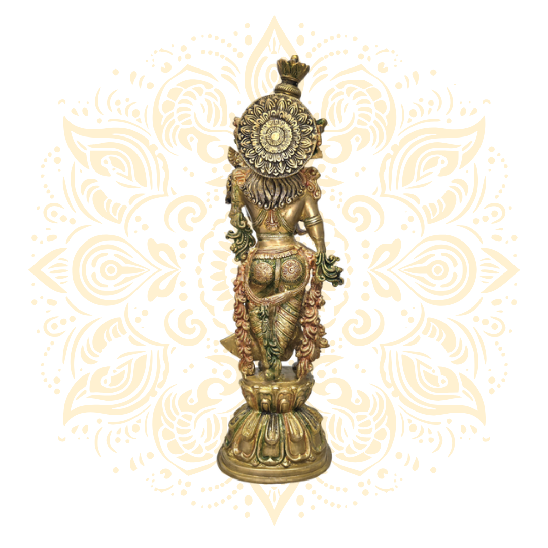 Brass Radha Hand-Painted