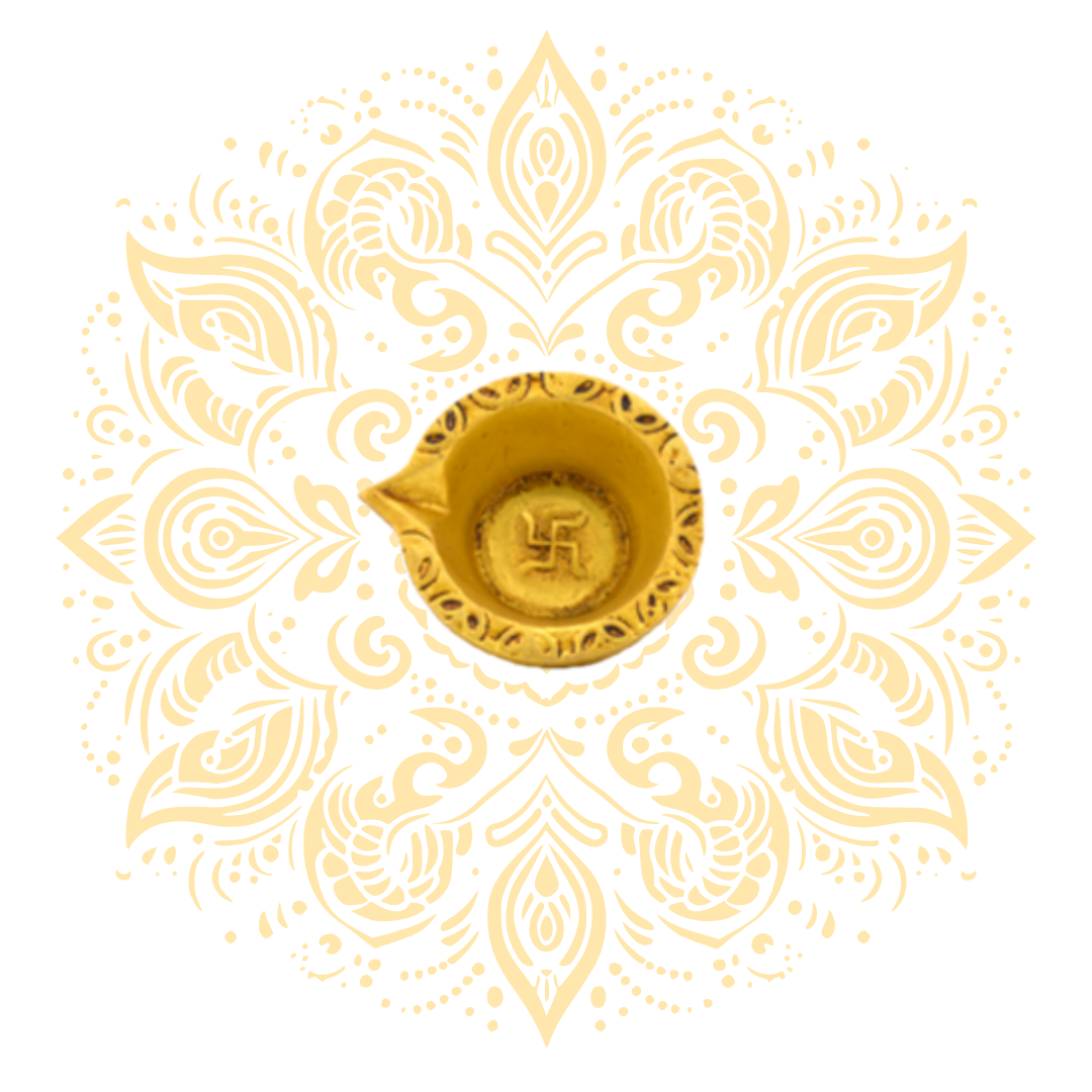 Brass Round Baati Deepak 1" x 2.5" - Matchless Gifts
