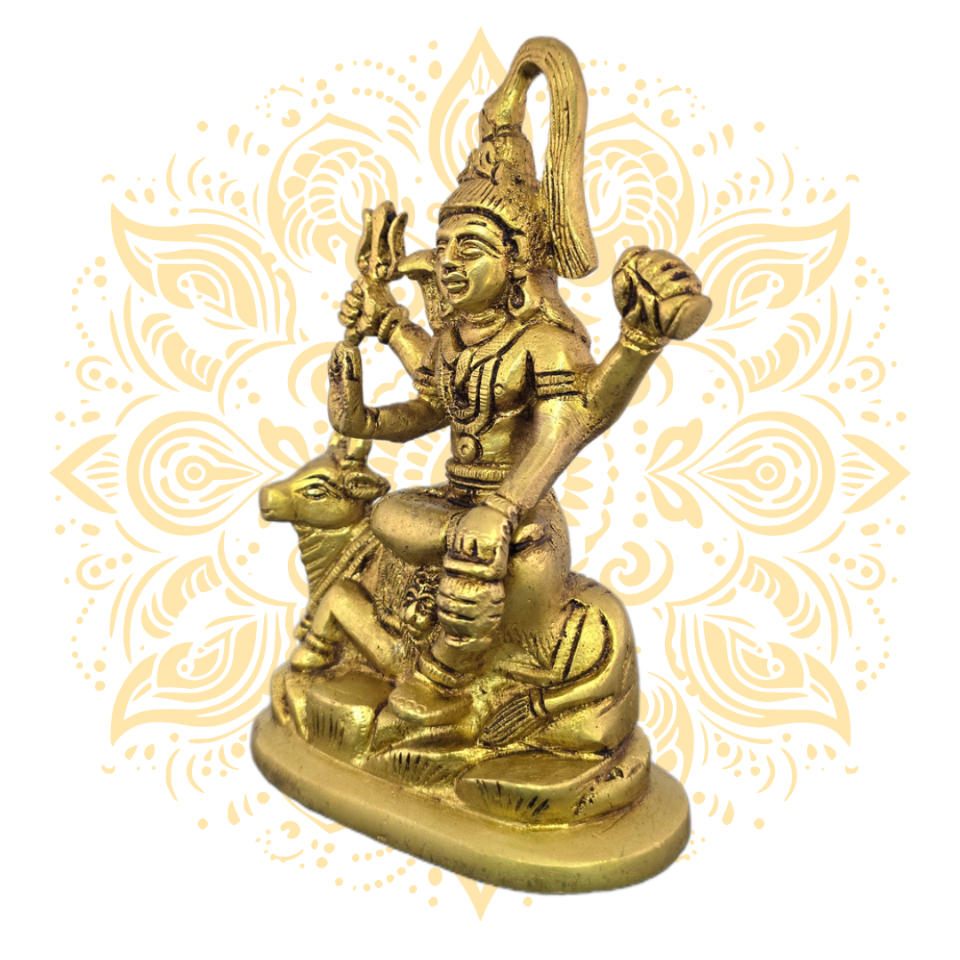 Brass Lord Shiva & Nandi Murti 5.5" - Matchless Gifts3