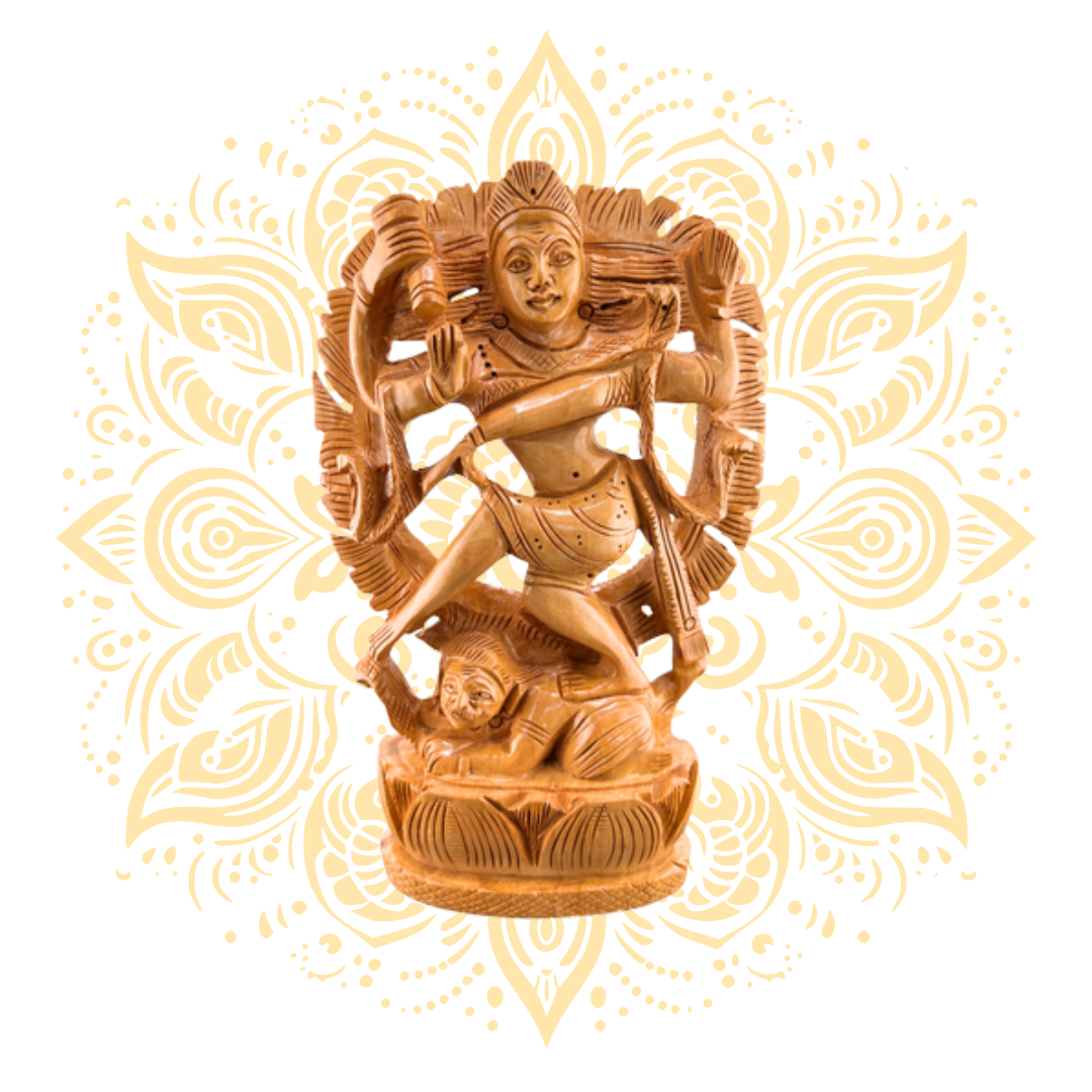 Hand-Carved Wooden Nataraj – Lord Shiva in Cosmic Dance