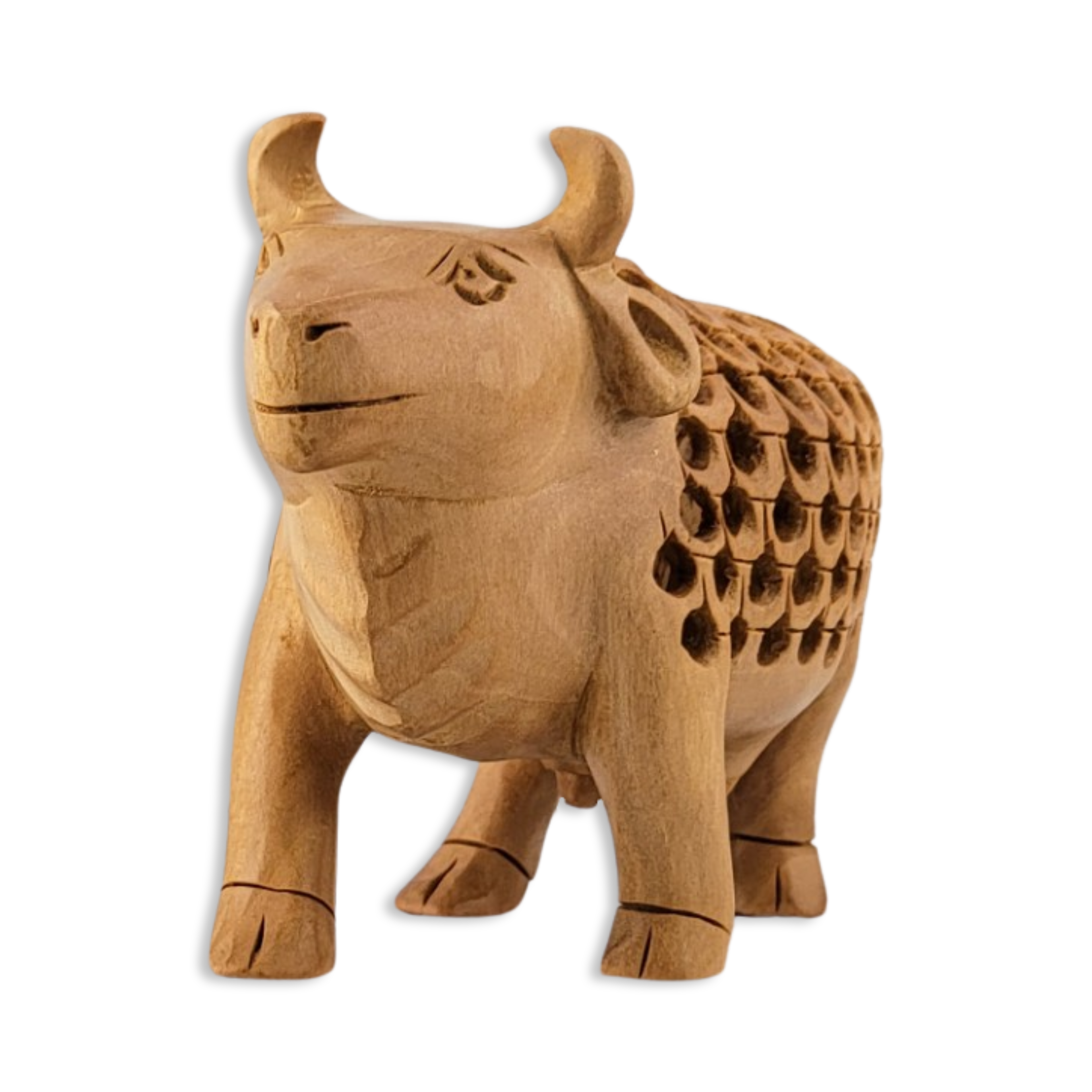 Hand Craved Wooden Jali Style Cow - Matchless Gifts3