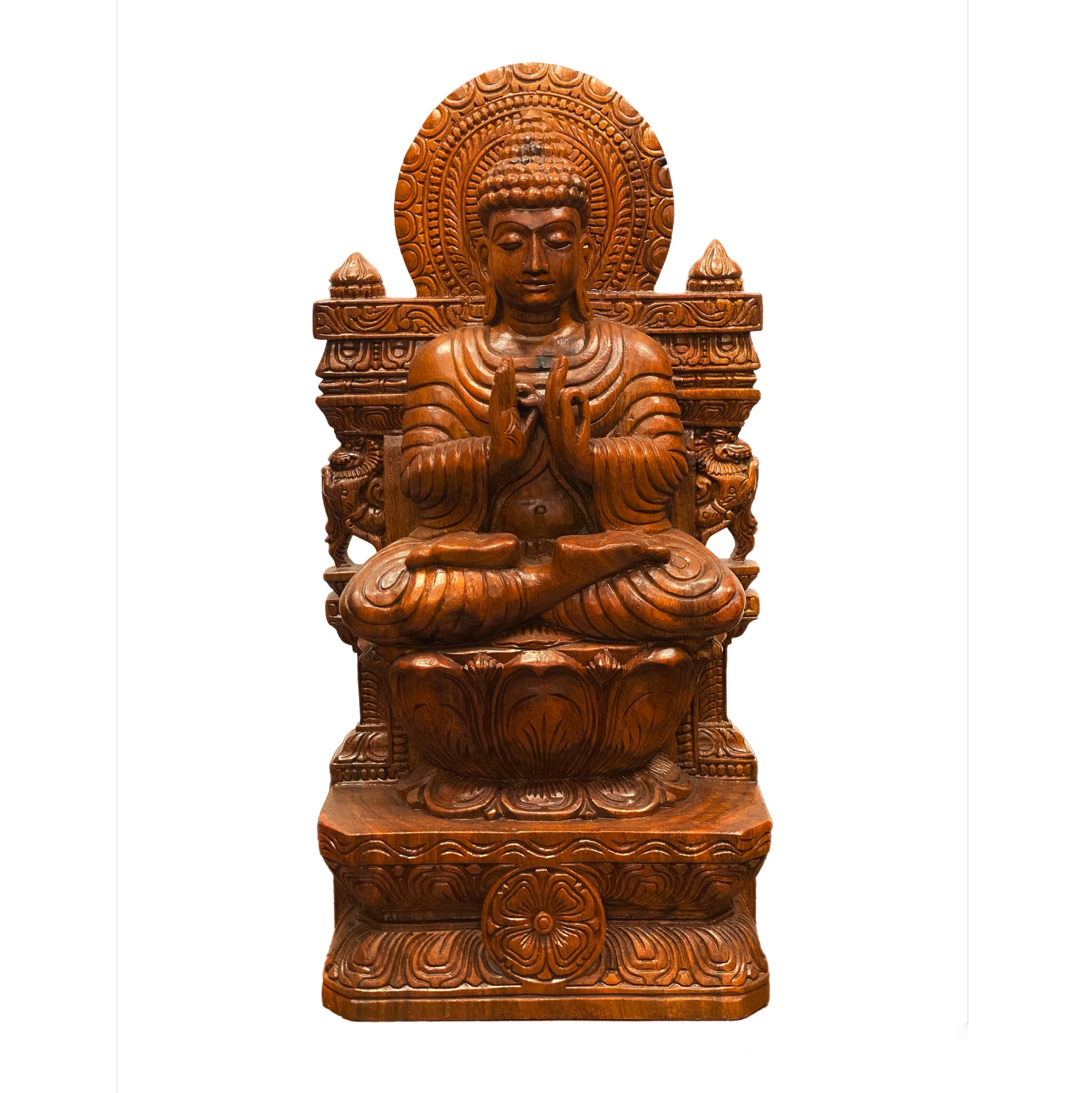 Wood Buddha 24"