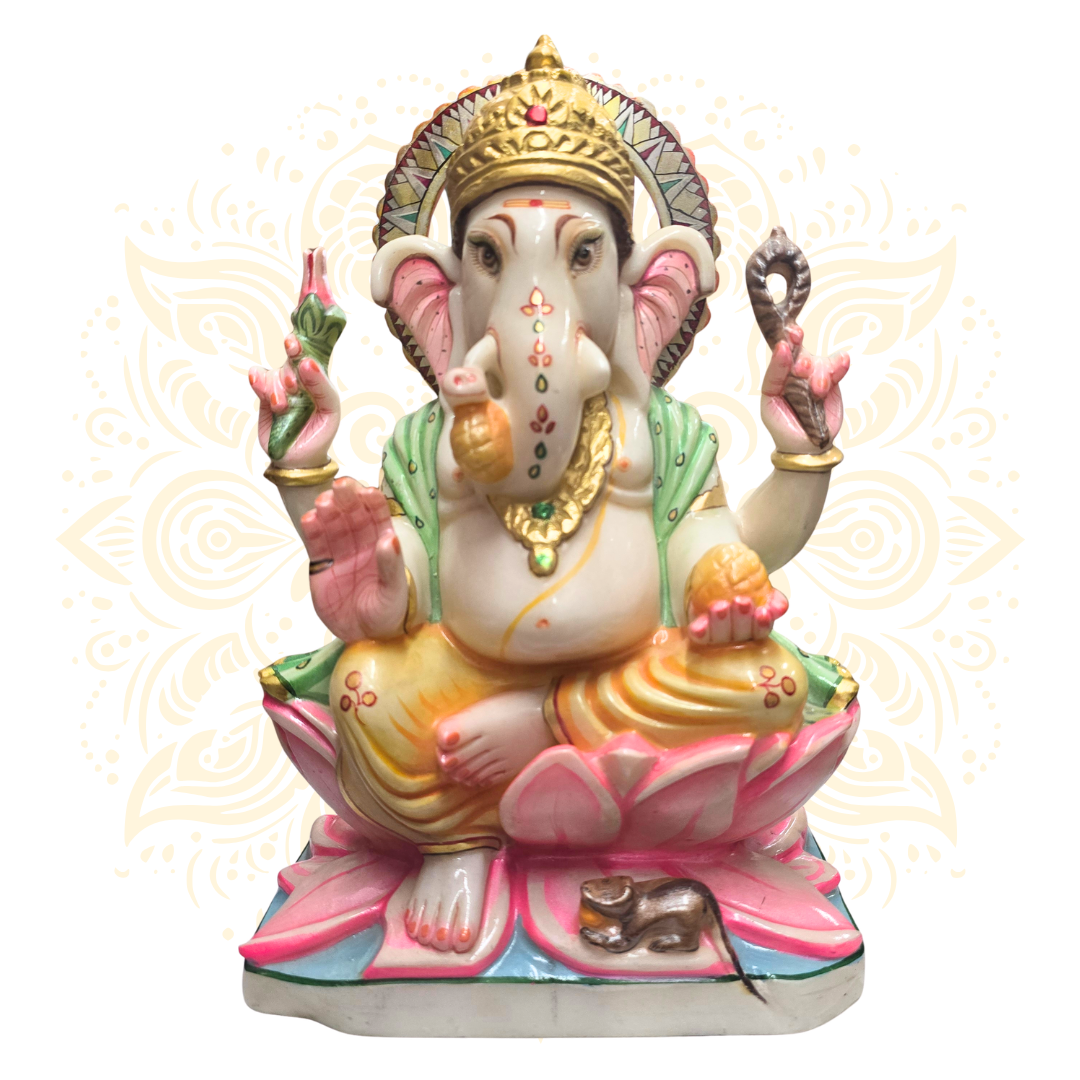Marble Ganesh 12"