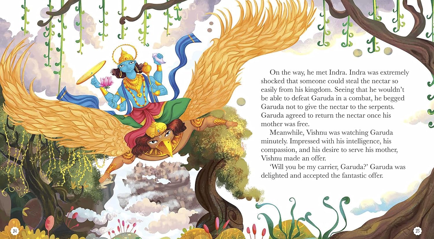 Vehicles of Gods: Vishnu and Garuda the Eagle by Shubha Vilas