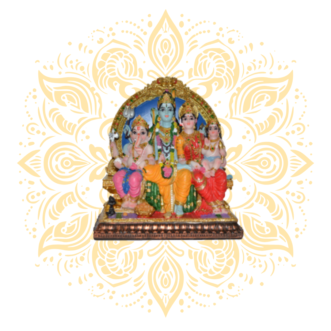 Polyresin Full Shiva Family 6.5"