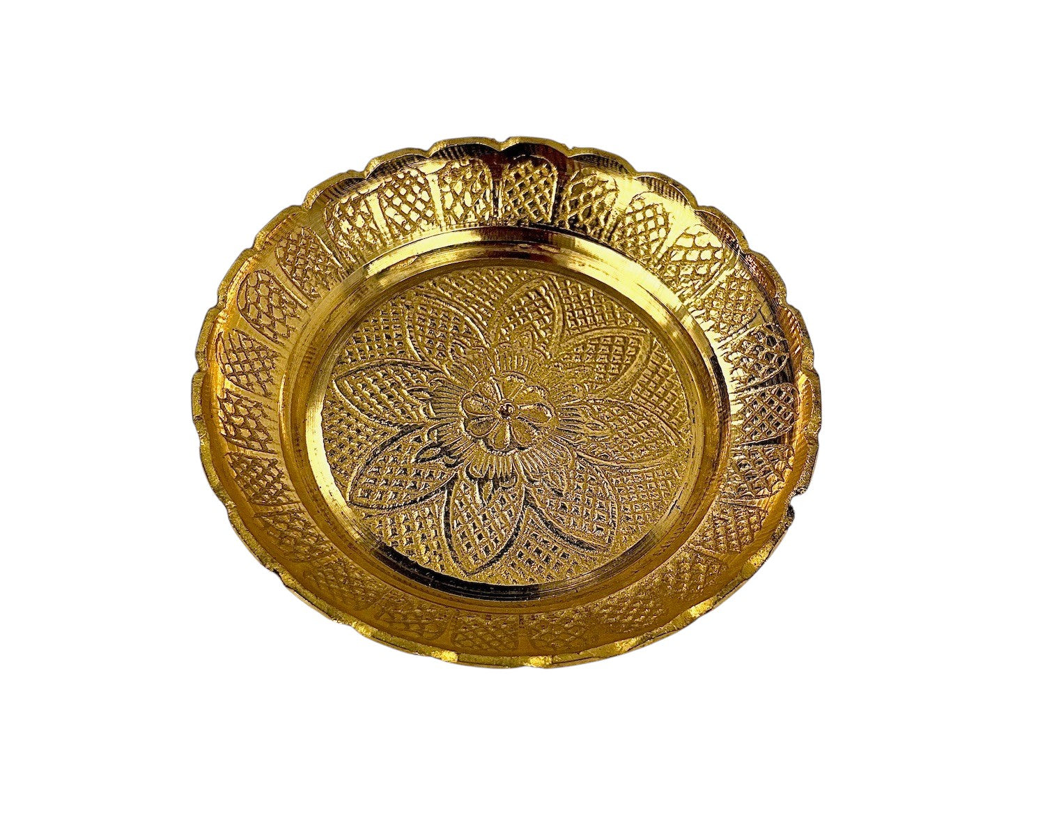 Brass Decorative Flower Plate - Matchless Gifts17