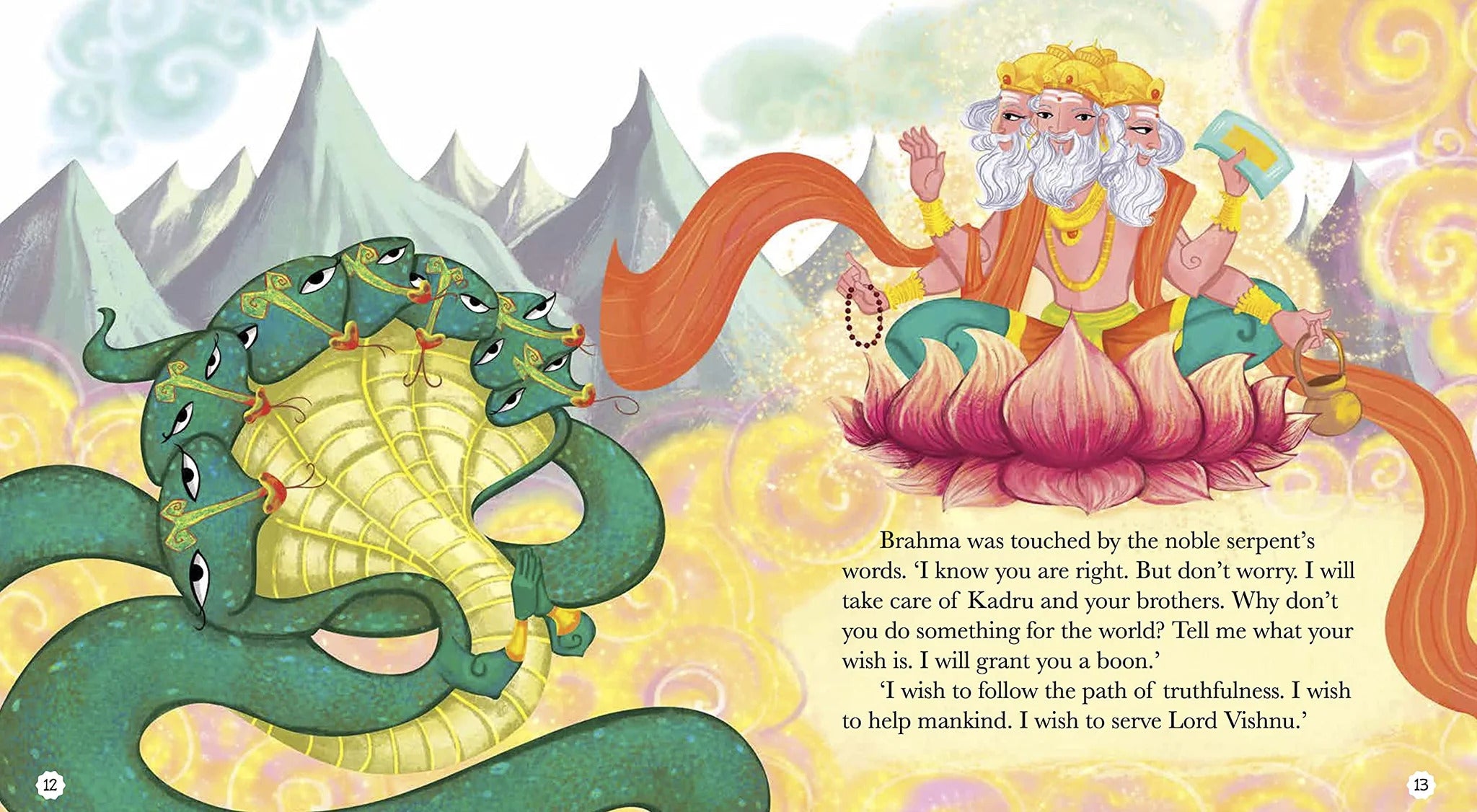 Vehicles of Gods: Vishnu and Sheshnag the Serpent by Shubha Vilas