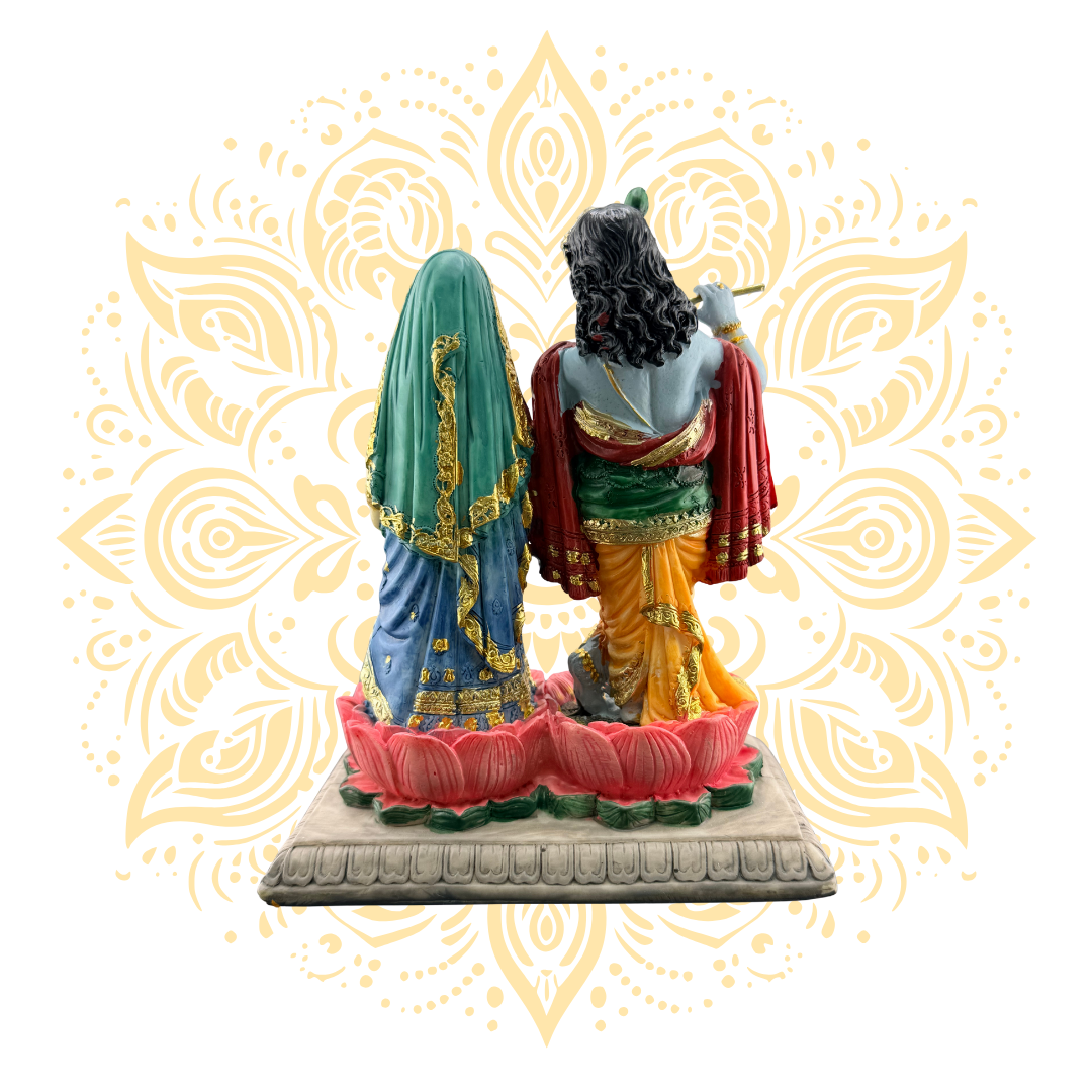 Polyresin Radha Krishna 6"