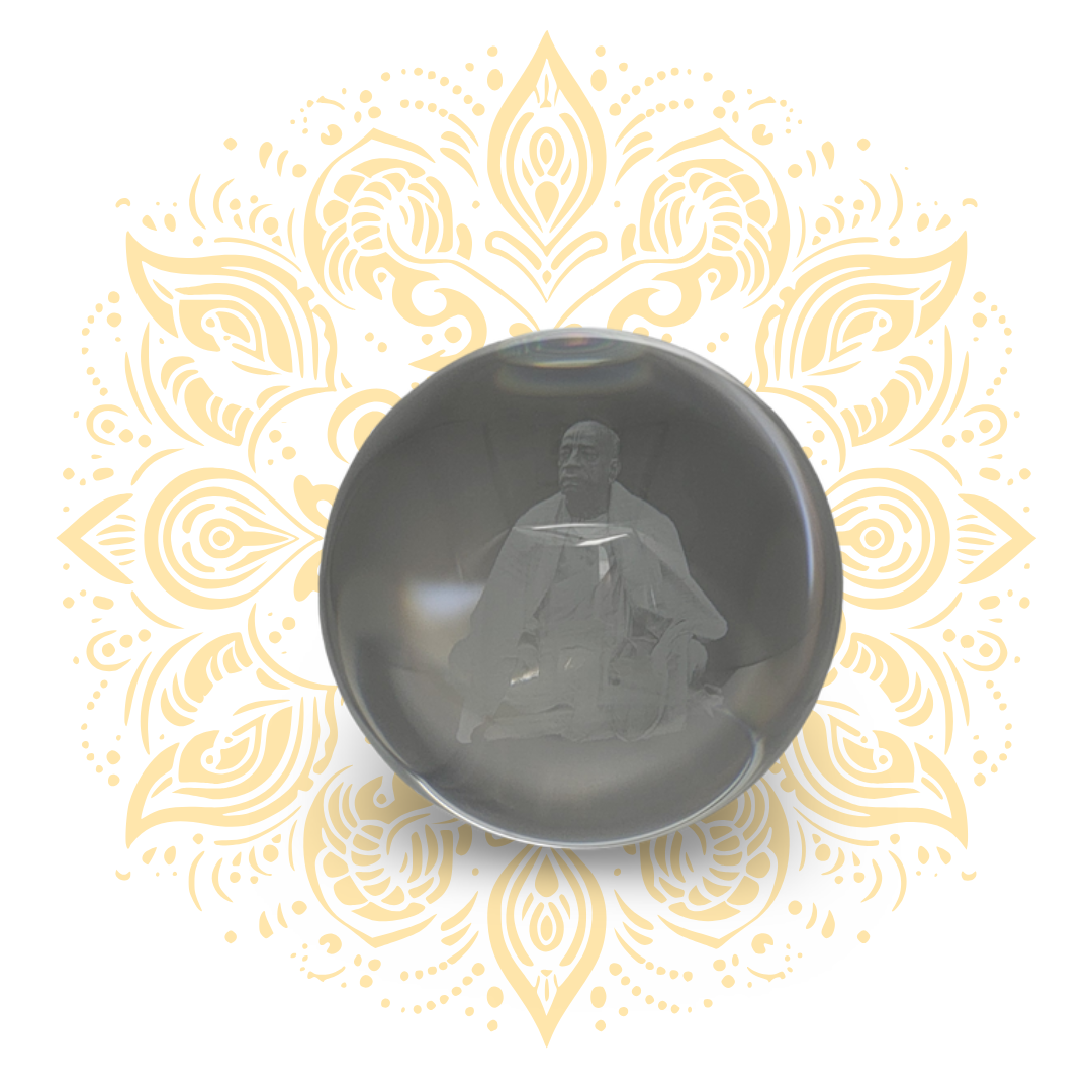 Prabhupada Crystal Ball 5" Wide - Matchless Gifts