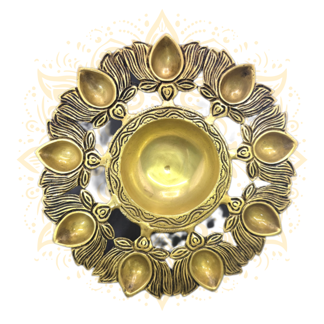 Brass Diya Deepak 8"